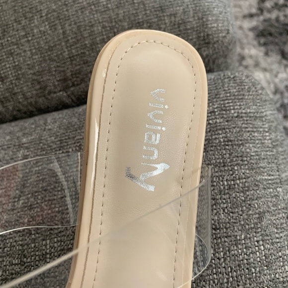 Vivianly Open Toe Clear Heels Mule Double Straps Slip On Chunky Sandal S… - Picture 8 of 17